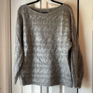 Abercrombie & Fitch Boat Neck Cable Knit Sweater - Size L